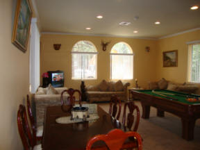 living room of BearCity cabin 