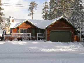 Outside view with winter snow