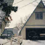 Picture of the 2-car garage in winter
