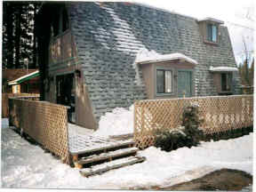 Winter view of Bears Den cabin