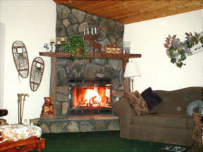 Fireplace makes living room cozy