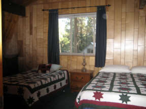bedroom in big bear redbear cabin