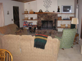 Living Room at sugarbearden cabin in big bear, California