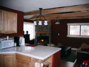 Living room with fireplace